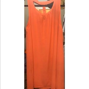 Umgee neon coral cut out dress
